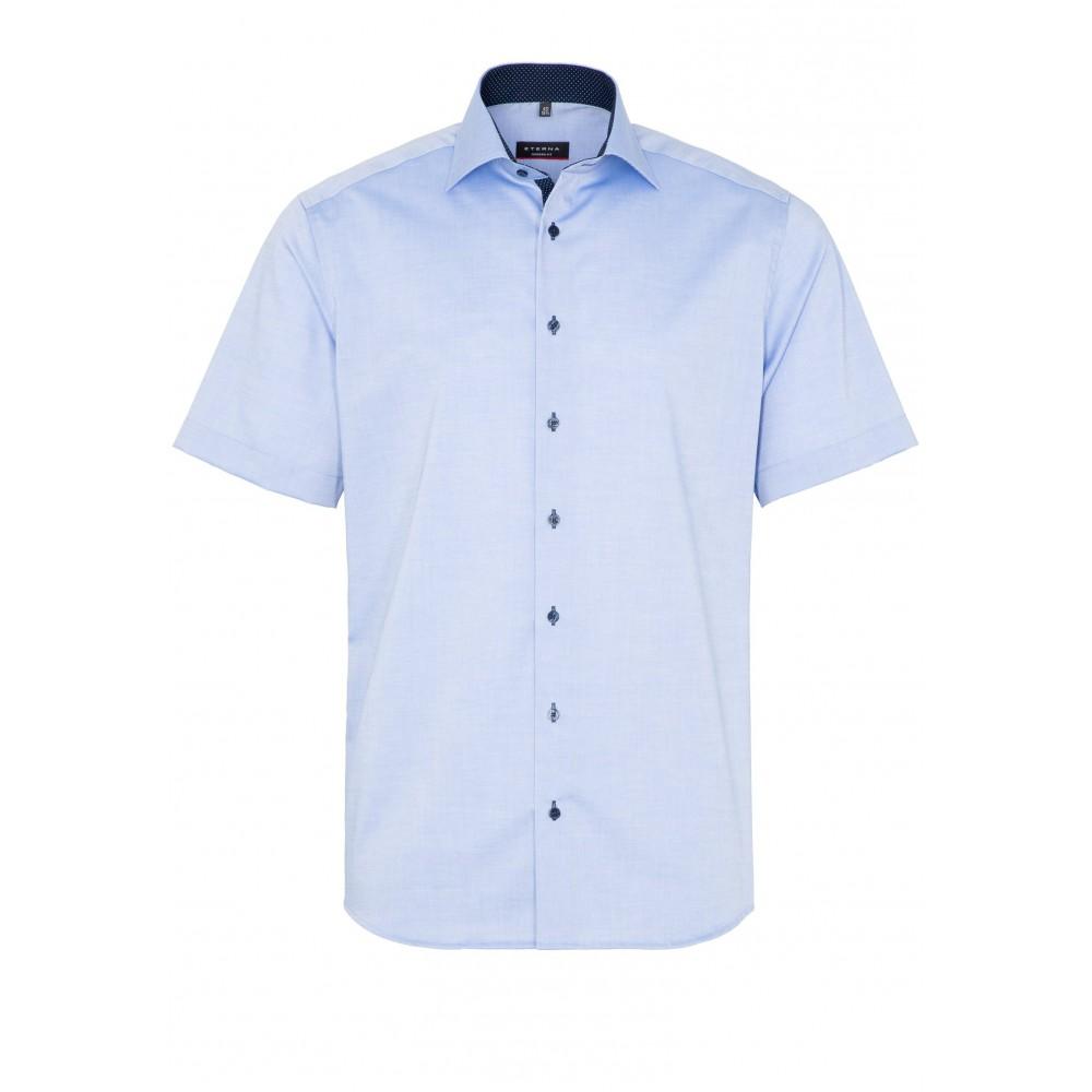 Hemd Pinpoint Kurzarm 42/Kurzarm MODERN FIT - Blau