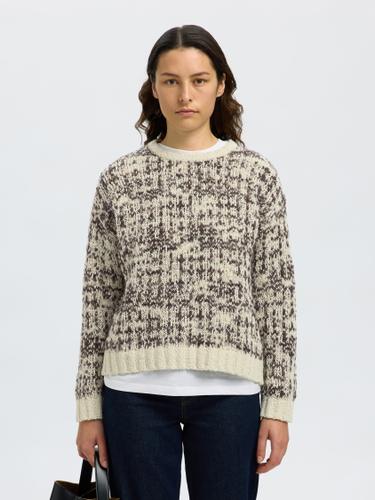 SLFLINDSAY LS KNIT O-NECK S Normal geschnitten - Birch