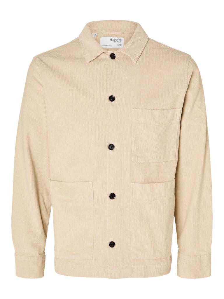 SLHLOOSETONY-CORD OVERSHIRT NOOS Grau L