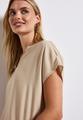 Split Neck Bluse in Unifarbe 36 - Coastal Beige