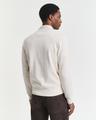 Sacker Rib Sweatshirt mit Reißverschlusskragen XXL - Cream