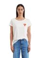 Print-T-Shirt regular Weiß L