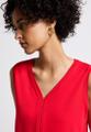 Jersey-Top mit Häkeldetails Rot 36