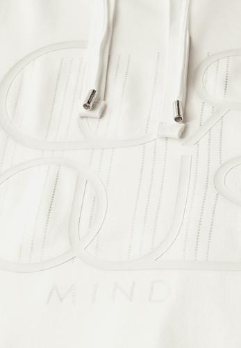 Kapuzenshirt mit Wording L - Vanilla White