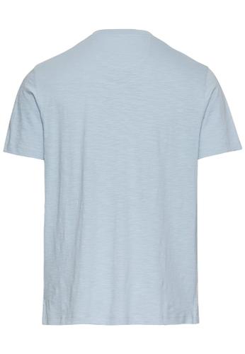Kurzarm Henley aus Organic Cotton Blau XXL