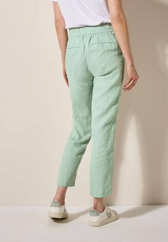 Leinenhose im Casual Fit - Grün / XXL