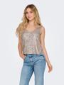 ONLANA S/L V-NECK SEQUINS TOP JRS M Normal geschnitten - Pumice Stone