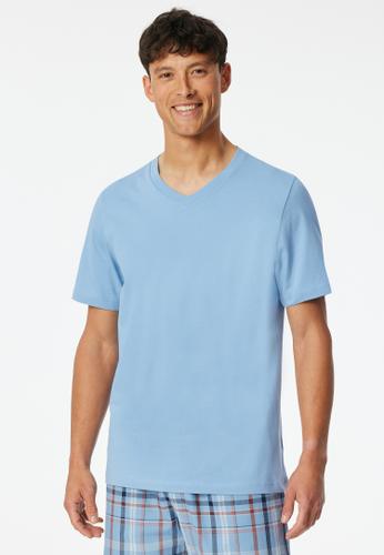 T-Shirt V-Ausschnitt 48 - Pacific Blue