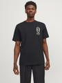 JORNOTO GRAPHIC CHEST TEE SS C.N LN M Weit geschnitten - Black