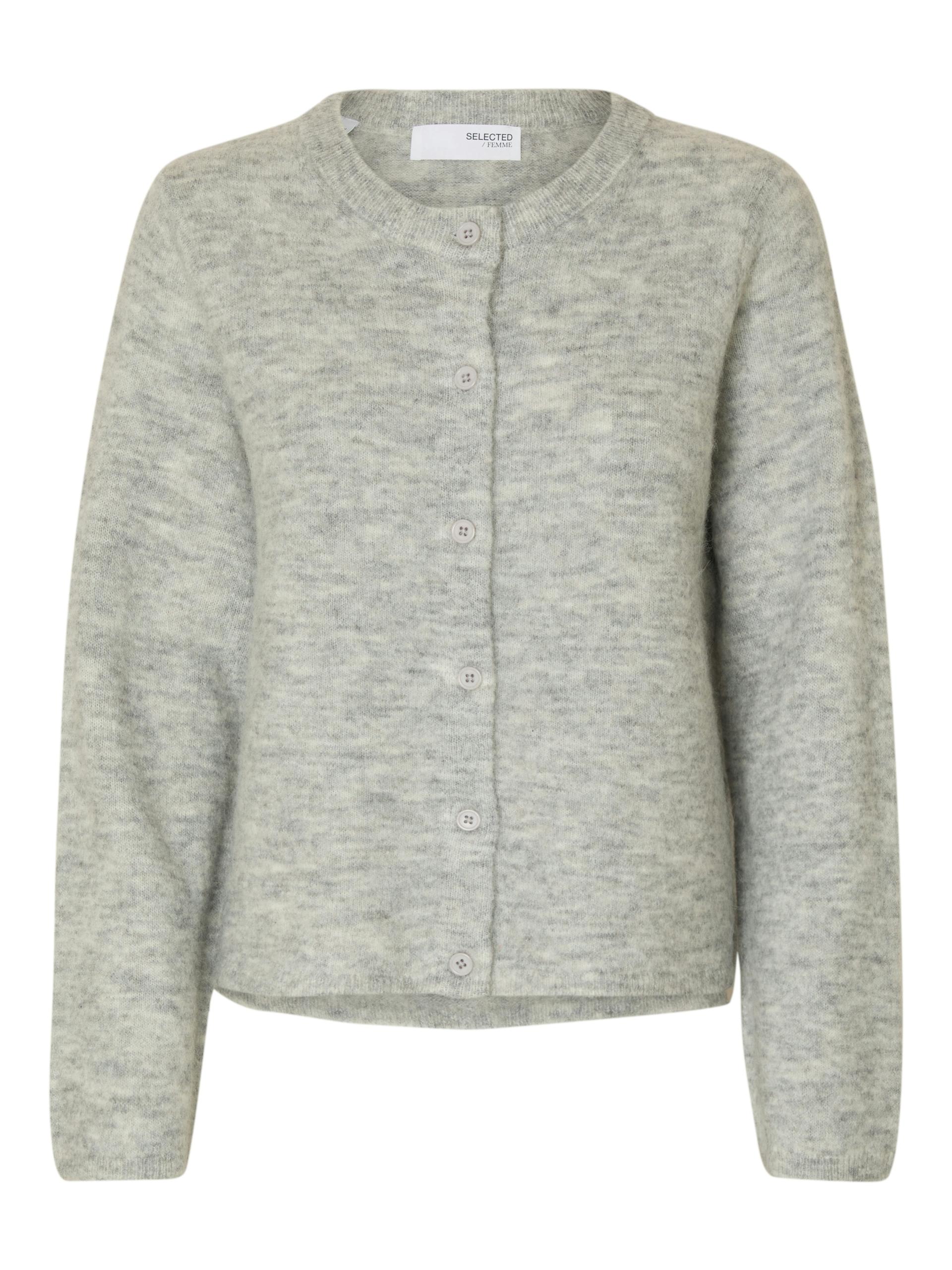 SLFLULU NEW LS KNIT CARDIGAN NOOS M Normal geschnitten - Light Grey Melange