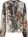 Bluse mit Leomuster 38 - Creamy Beige Gemustert