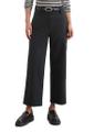 Interlock-Jersey-Hose wide 34 Wide Fit - Black