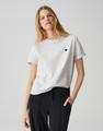 OPUS T-Shirt »Serz« mit kleiner Herz-Stickerei - Grau / 36