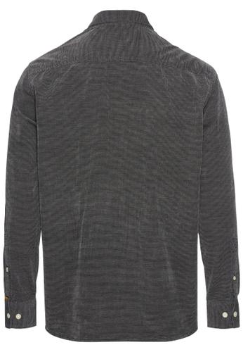 Langarm Hemd in Regular Fit aus Cord 3XL Regular Fit - Asphalt