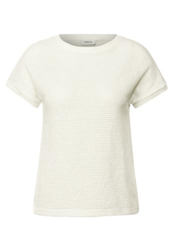 Ajour Shirt - Weiß / XL