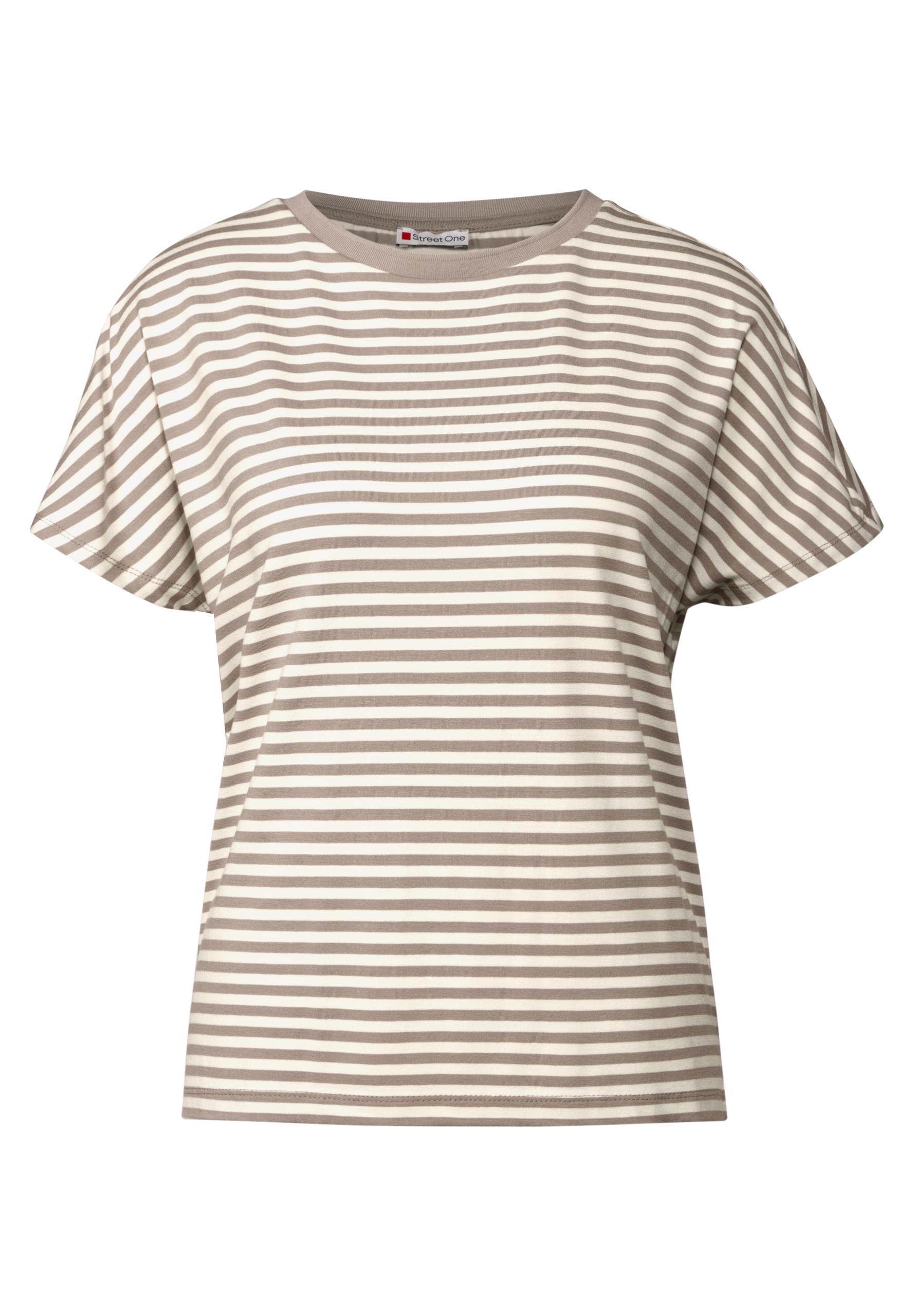 Gestreiftes T-Shirt Beige 38