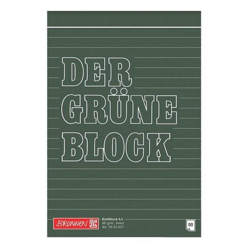 BRUNNEN Briefblock A5 liniert »Der grüne Block«