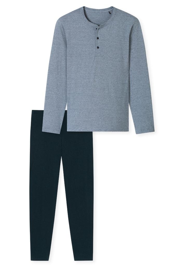Schlafanzug lang Blau 48