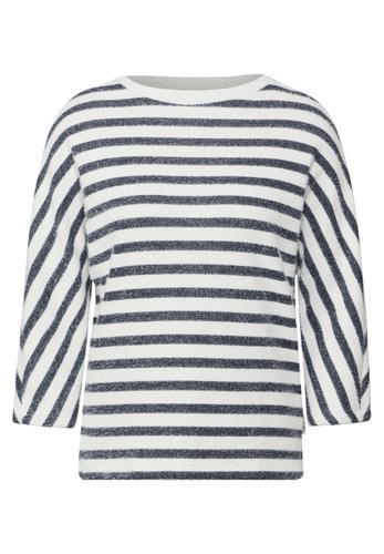 Gestreiftes Federgarn Shirt XXL - Universal Blue