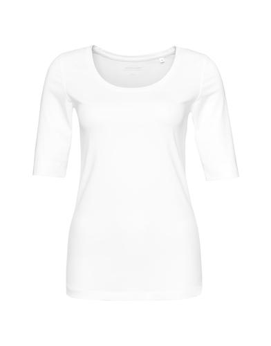 OPUS Kurzarmshirt »Daily F« im Basic-Look - Weiß / 42