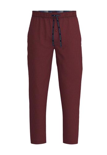 TOM TAILOR Herren Lange-Hose kariert 1er Pack 52 - Rot-dunkel-karo
