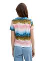 T-Shirt mit Knoten-Detail M Regular Fit - Watercolor Print