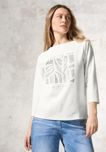 Shirt mit Glitzer-Motiv XL - Vanilla White