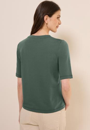 Softes Shirt mit Folienprint L - Dark Balmy Khaki