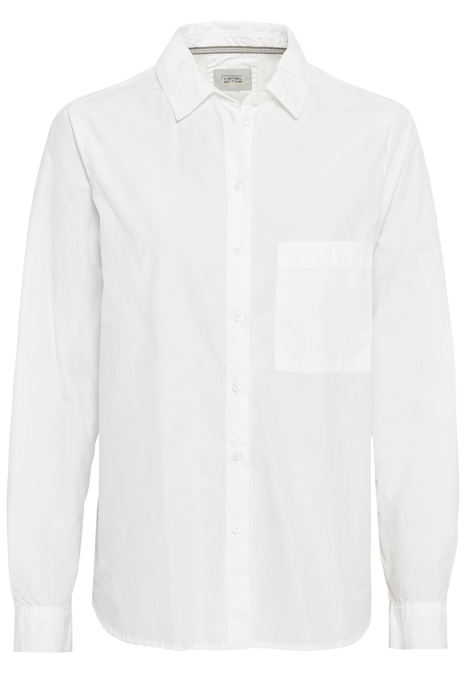 Hemdbluse aus Organic Cotton M Regular Fit - White