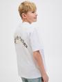 JORPAROS ELEMENT BACK TEE SS CREW JNR 152 Locker geschnitten - Bright White