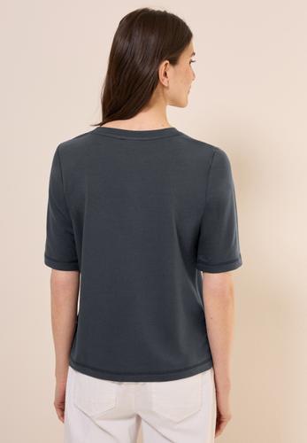 Softes Shirt mit Folienprint L - Volcanic Grey