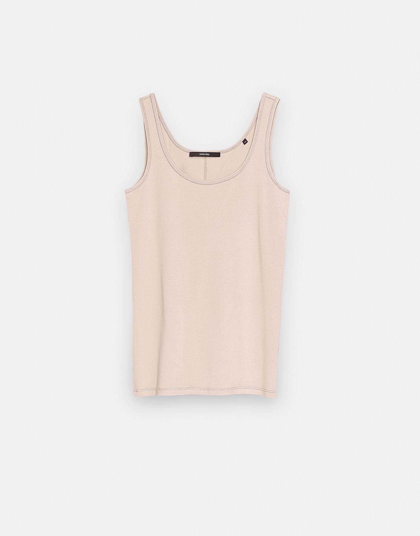 someday T-Shirt »Käthi« im Basic Stil - Beige / 38