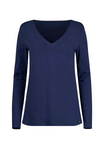 Skiny Damen Shirt langarm Night In Skiny 02 40 - Fading Night