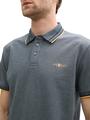 Piqué Poloshirt mit Stretch L Regular Fit - Navy Grey Mint Twotone