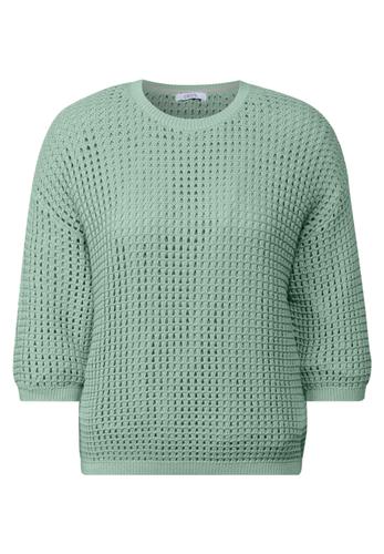 Pullover im Häkel-Optik XL - Matcha Green