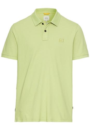Kurzarm Poloshirt aus Baumwolle Grün 3XL