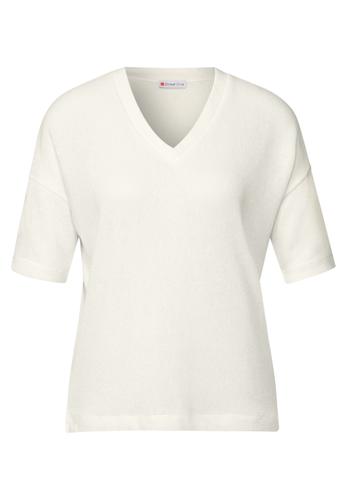 Strick-Look T-Shirt 36 - Off White