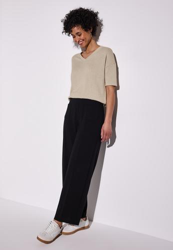 Strick-Look T-Shirt 36 - Cotton Beige