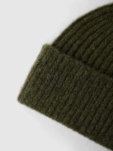 SLFLULU WOOL BLEND KNIT BEANIE NOOS ONE SIZE - Kalamata