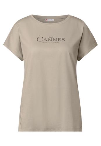Shirt mit Folien-Wording 36 - Morning Beige