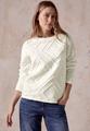 Shirt mit 3D Strukturmuster M - Vanilla White