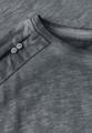 T-Shirt mit Knopfdetail L - Volcanic Grey