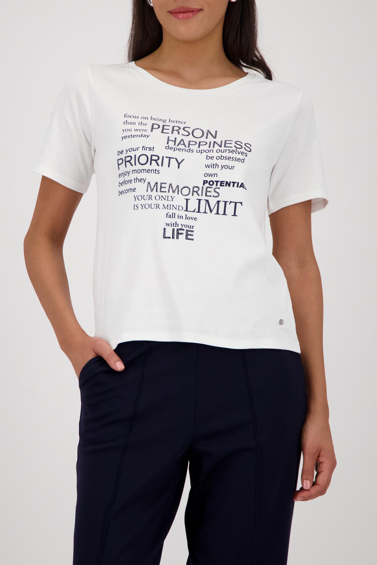 T-Shirt mit Strasssteinen 38 - Marine