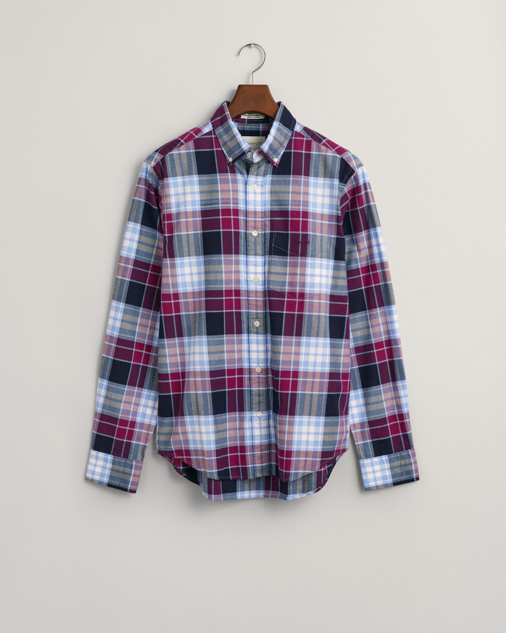 Regular Fit Archive Oxford-Hemd mit Karomuster M - Beautyberry Purple