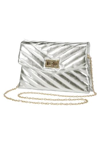 Clutch-Tasche Silber OS