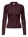 ONLELISA L/S RIB POLO RP KNT XS Normal geschnitten - Winetasting