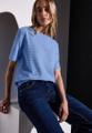 T-Shirt mit Struktur Blau 38