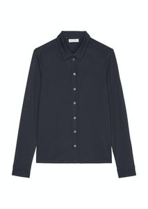 Jersey-Bluse regular Blau XS