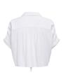 ONLPAULA LIFE S/S TIE SHIRT WVN NOOS M Normal geschnitten - White
