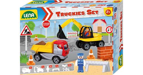 Truckies Set Baustelle, Faltschachtel gelb-kombi